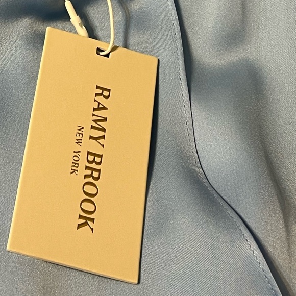 Ramy Brook New with tags Women’s size 6 Amanda dress Elegant Blue Halter misty - Picture 8 of 12